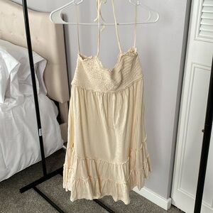 Cream halter dress from American eagle